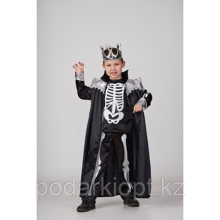 Карнавальный костюм «Кощей Бессмертный», рост 140 см, р. 68: сорочка, брюки, плащ, корона - фото 2 - id-p116278557