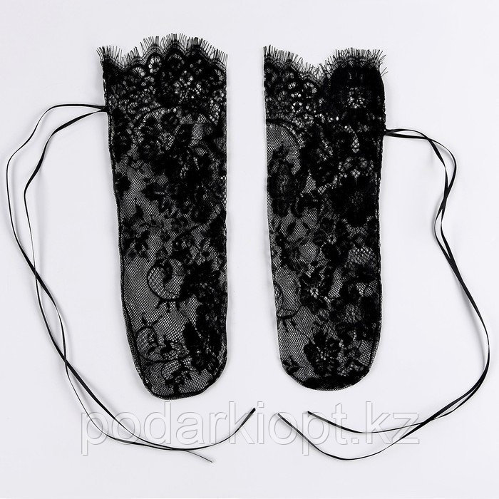Карнавальный аксессуар- носки, цвет черный, кружево - фото 3 - id-p116278584