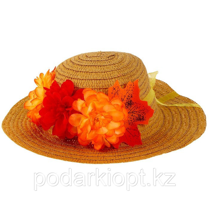 Карнавальная шляпа «Осенний букет», бежевая, р. 52 54 см - фото 6 - id-p116277723