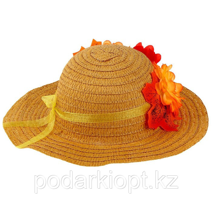 Карнавальная шляпа «Осенний букет», бежевая, р. 52 54 см - фото 7 - id-p116277723