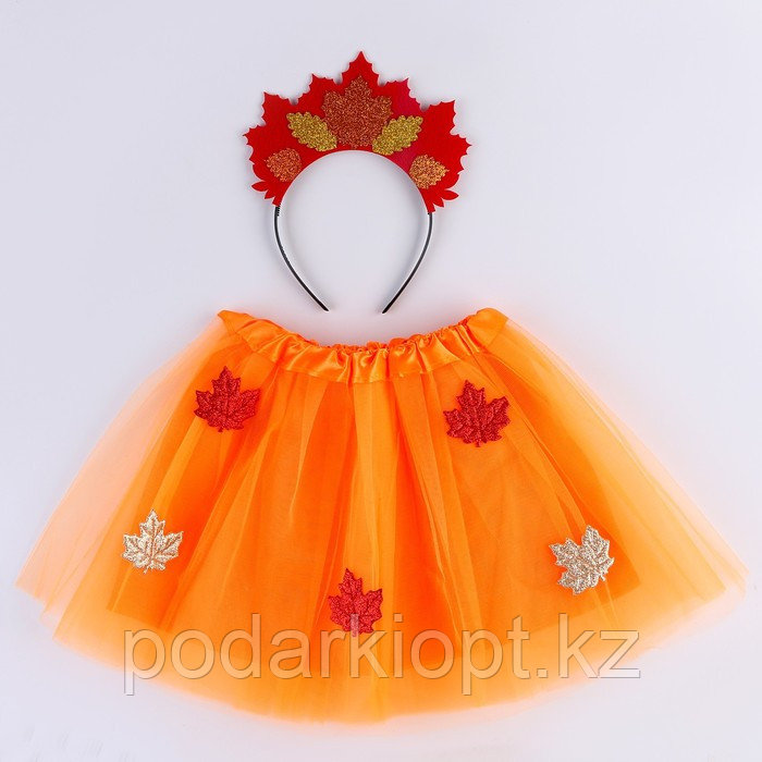 Карнавальный набор «Осенняя принцесса»: юбка и ободок - фото 8 - id-p116277728
