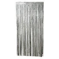 Праздничный занавес «Дождик» со звёздами, р. 200 х 100 см, серебро