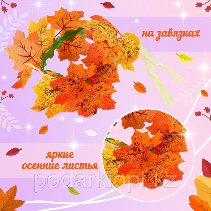 Карнавальный набор «Осенняя фея»: юбка, крылья, венок - фото 3 - id-p116277771