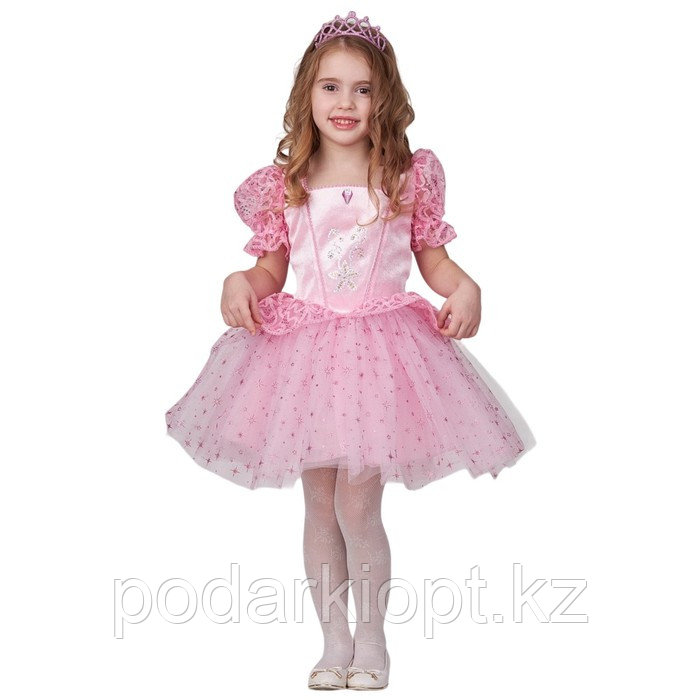 Карнавальный костюм ""Принцесса-малышка" розовая, платье, диадема, р.110-56 - фото 1 - id-p116278658