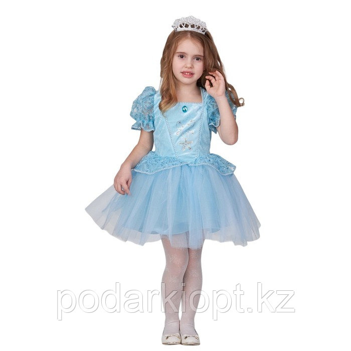 Карнавальный костюм ""Принцесса-малышка" голубая, платье, диадема, р.110-56 - фото 1 - id-p116278659