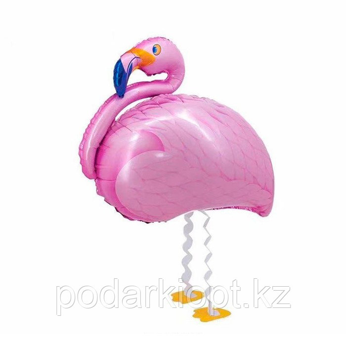 Шар фольгированный 25" «Розовый фламинго», на ножках - фото 1 - id-p116275248