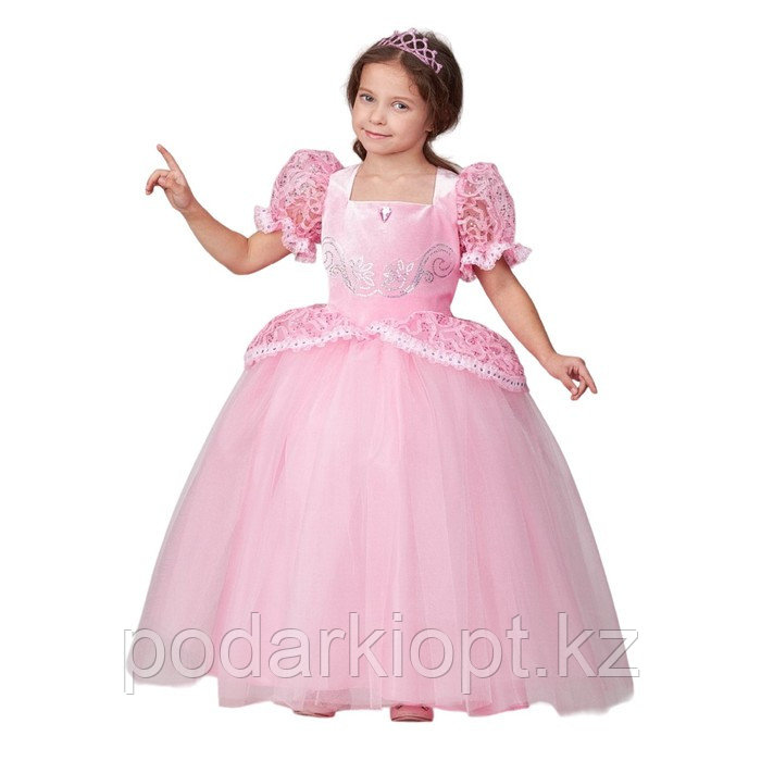 Карнавальный костюм "Принцесса Золушка" розовая, платье, диадема, р.140-72 - фото 1 - id-p116278882