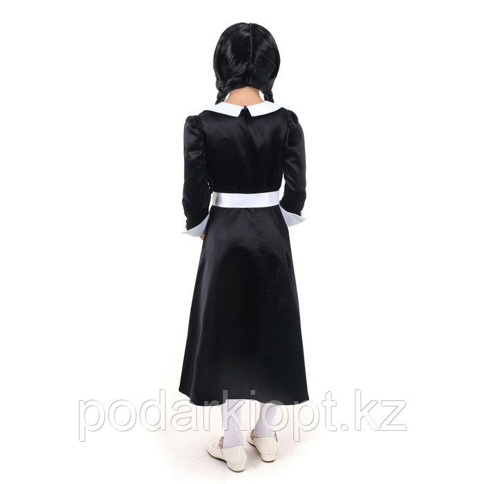 Карнавальное черное платье с белым воротником,атлас,п/э,р-р44,р164 - фото 2 - id-p116279663