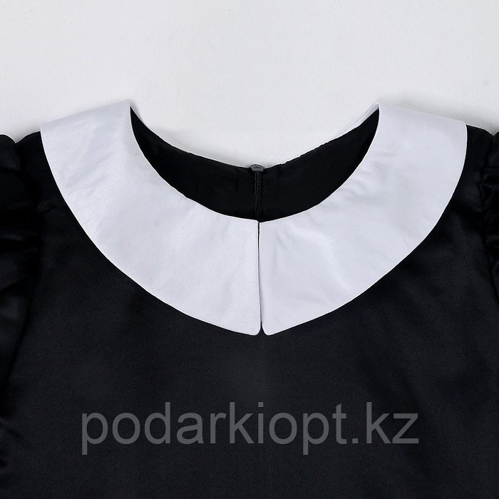 Карнавальное черное платье с белым воротником,атлас,п/э,р-р44,р164 - фото 3 - id-p116279663