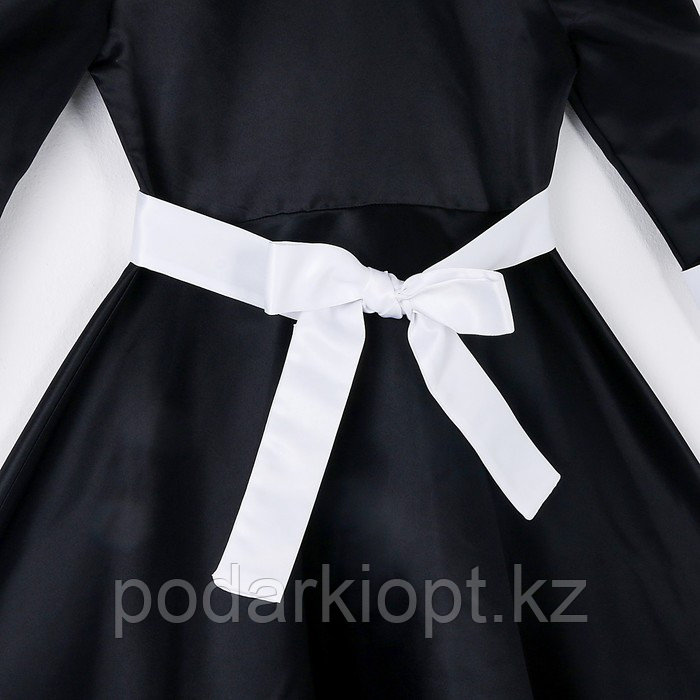 Карнавальное черное платье с белым воротником,атлас,п/э,р-р44,р164 - фото 4 - id-p116279663