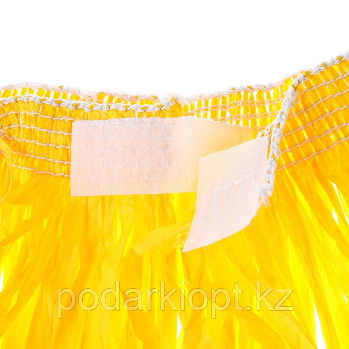Гавайская юбка, 80 см, цвет желтый - фото 4 - id-p116275486