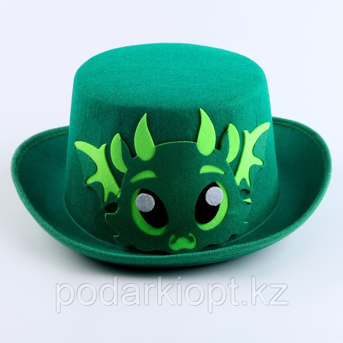 Карнавальная шляпа «Дракон», цвет зелёный - фото 6 - id-p116278194