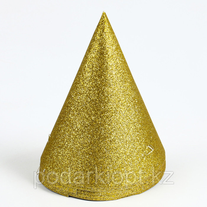 Карнавальный колпак «Блеск», набор 6 шт., цвет золотой - фото 3 - id-p116289417