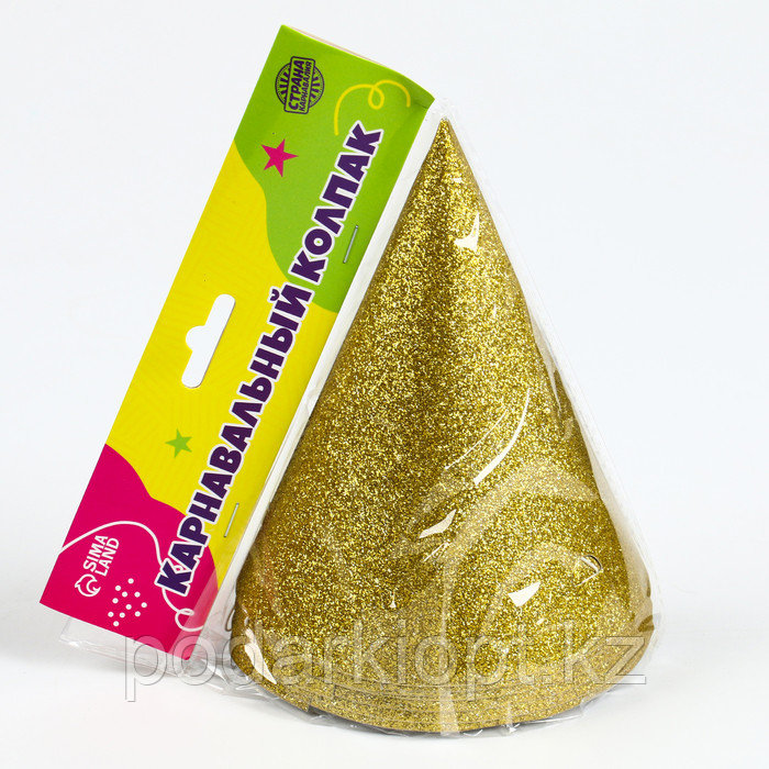 Карнавальный колпак «Блеск», набор 6 шт., цвет золотой - фото 4 - id-p116289417