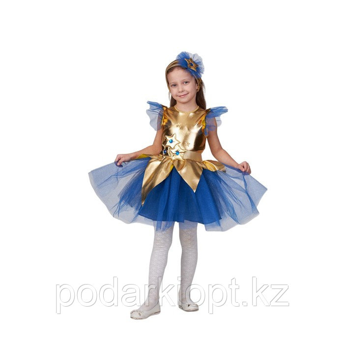 Карнавальный костюм «Звёздочка золотая», платье, повязка на голову, р.134 68 - фото 1 - id-p116279081