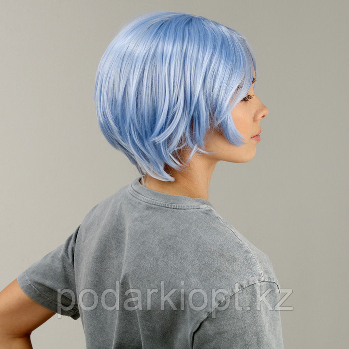 Карнавальный парик «Аниме» голубой,короткий - фото 3 - id-p116279887