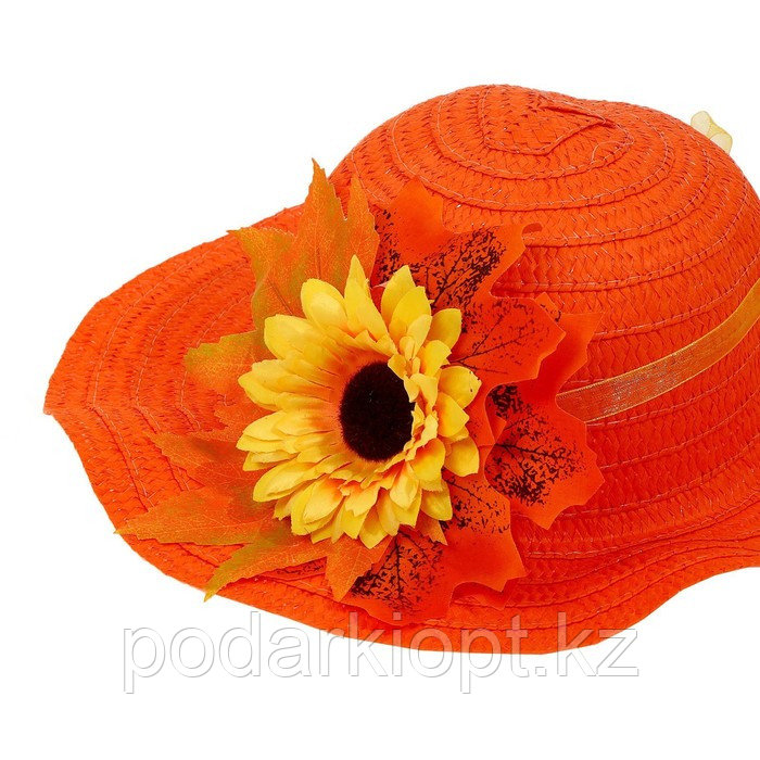 Карнавальная шляпа «Осенний букет», оранжевая, р. 52 54 см - фото 9 - id-p116277494
