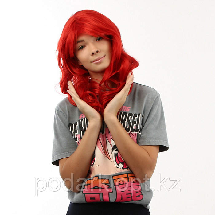 Карнавальный парик «Аниме» огненно-рыжий - фото 3 - id-p116279987