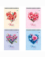 Блокнот А6 40л. на гребне BG "Floral notebook"