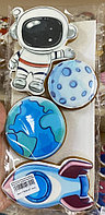 Имбирные пряники в наборе "Луна,земля,ракета+космонавт
