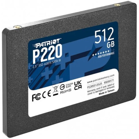 Твердотельный накопитель SSD Patriot Memory P220 P220S512G25 512GB SATA III - фото 1 - id-p116292798