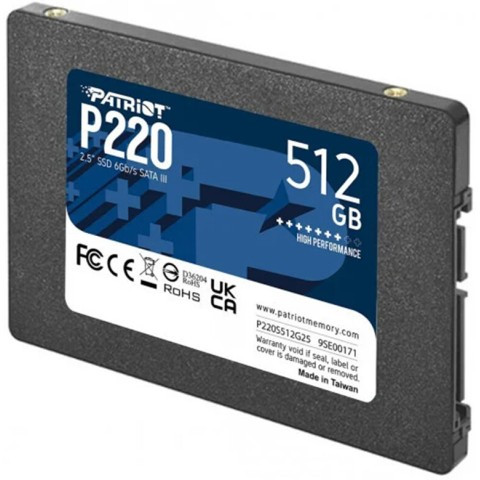 Твердотельный накопитель SSD Patriot Memory P220 P220S512G25 512GB SATA III - фото 3 - id-p116292798