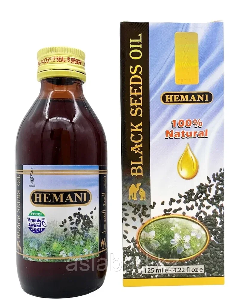Натуральное масло черного тмина Black Seeds Oil Hemani 125 мл, фото 1
