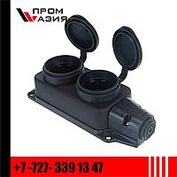 Розетка наруж. уст-ки двойная с заглушками 2Р+РЕ 1х16А 220-240V