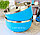 Ланч бокс для еды контейнер пищевой 2 секции (Two layers) 1,4 л голубой, фото 8