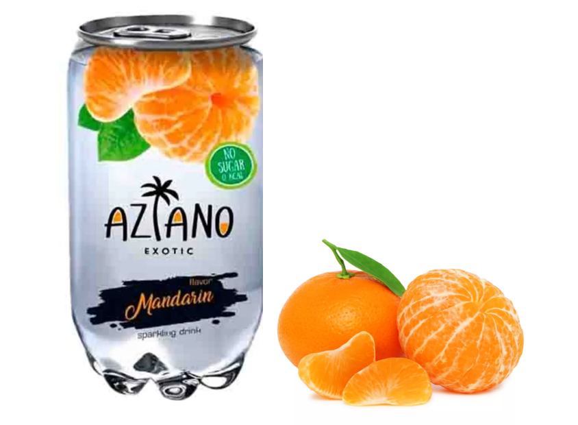 AZIANO Mandarin Мандарин 350 ml. /Прозрачная Банка/ (24шт-упак)