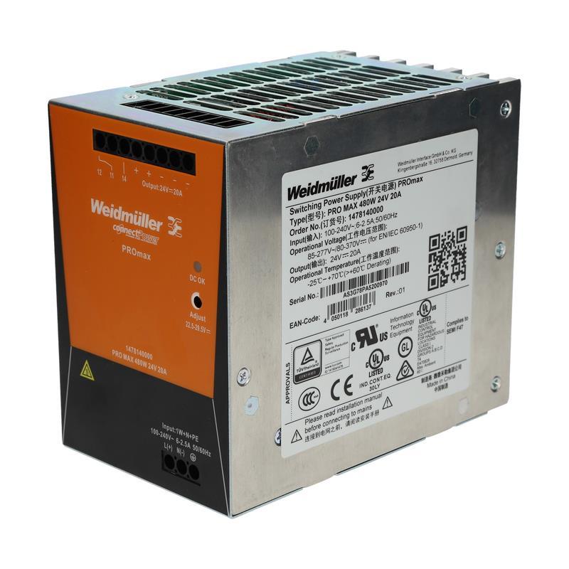 1478140000 PRO MAX 480W 24V 20A, Источник питания регулируемый, 24 V - фото 1 - id-p116293355