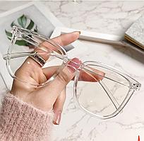 Очки имиджевые прозрачные круглые, оправа для очков, без диоптрий.