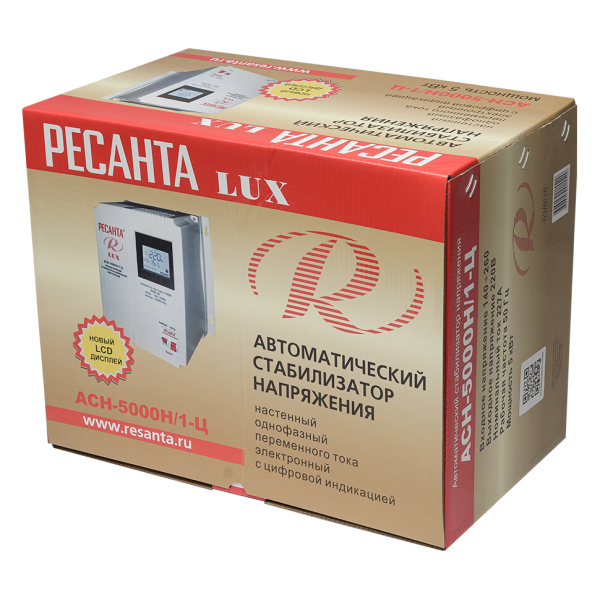 Стабилизатор напряжения серии LUX РЕСАНТА АСН-5000Н/1-Ц - фото 9 - id-p116293972