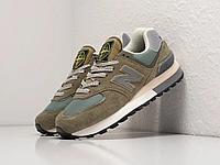 Кроссовки Stone Island x New Balance 574 44/Зеленый