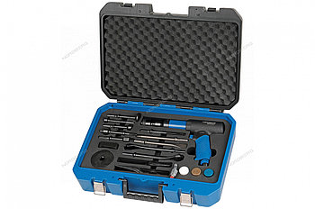 Пневмозубило усиленное 234 мм, с комплектом насадок и быстросъемным держателем в кейсе, 20 предметов