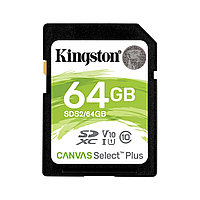 Карта памяти, Kingston, SDS2/64GB, SD 64GB, Canvas Select Plus