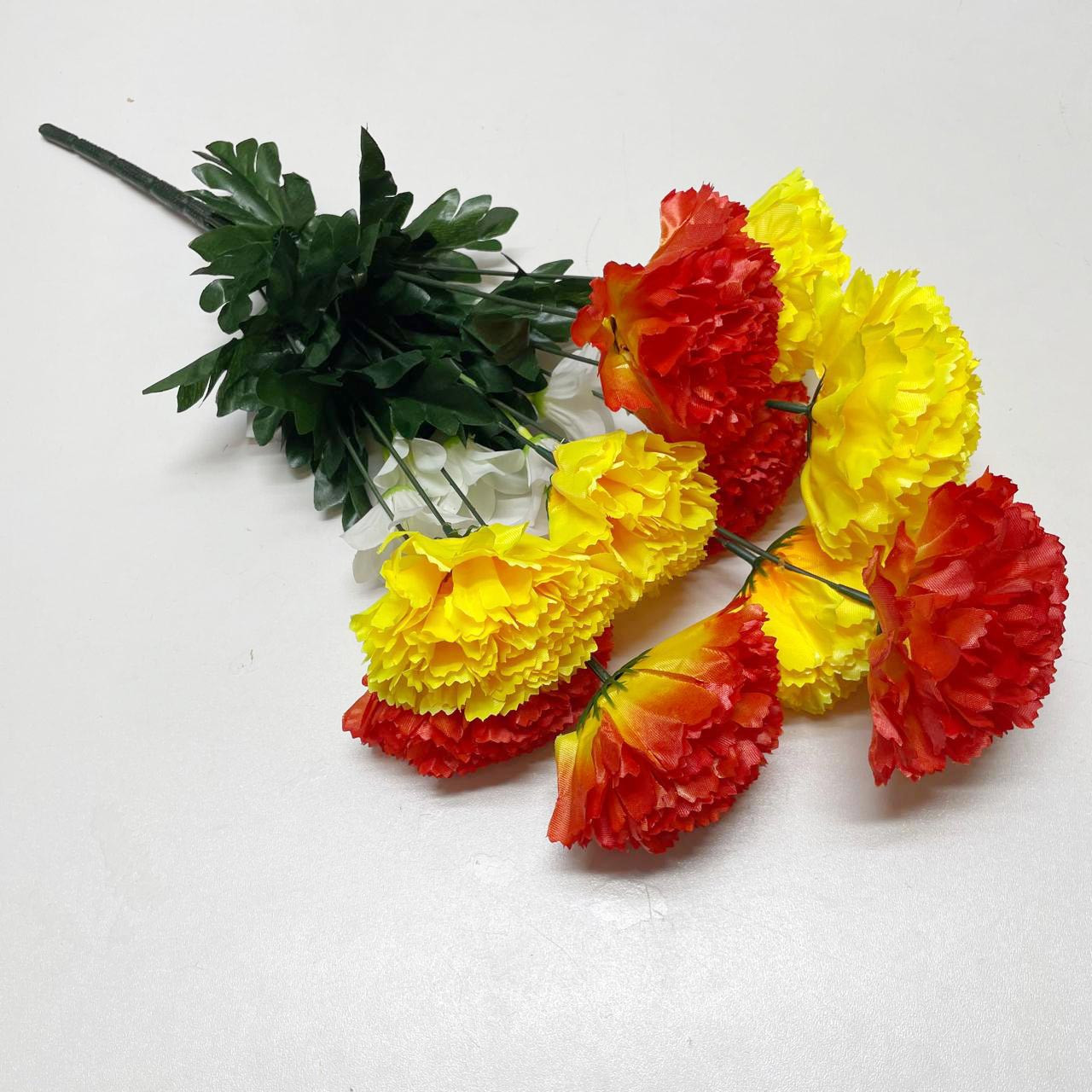 Искусственные цветы Хризантема 50 см желтые и красные - фото 1 - id-p116225367
