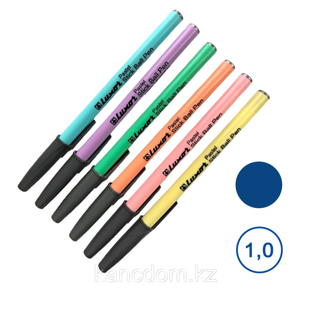 Ручка шариковая 1.0мм Luxor Pastel 1230P синяя - фото 1 - id-p116296745