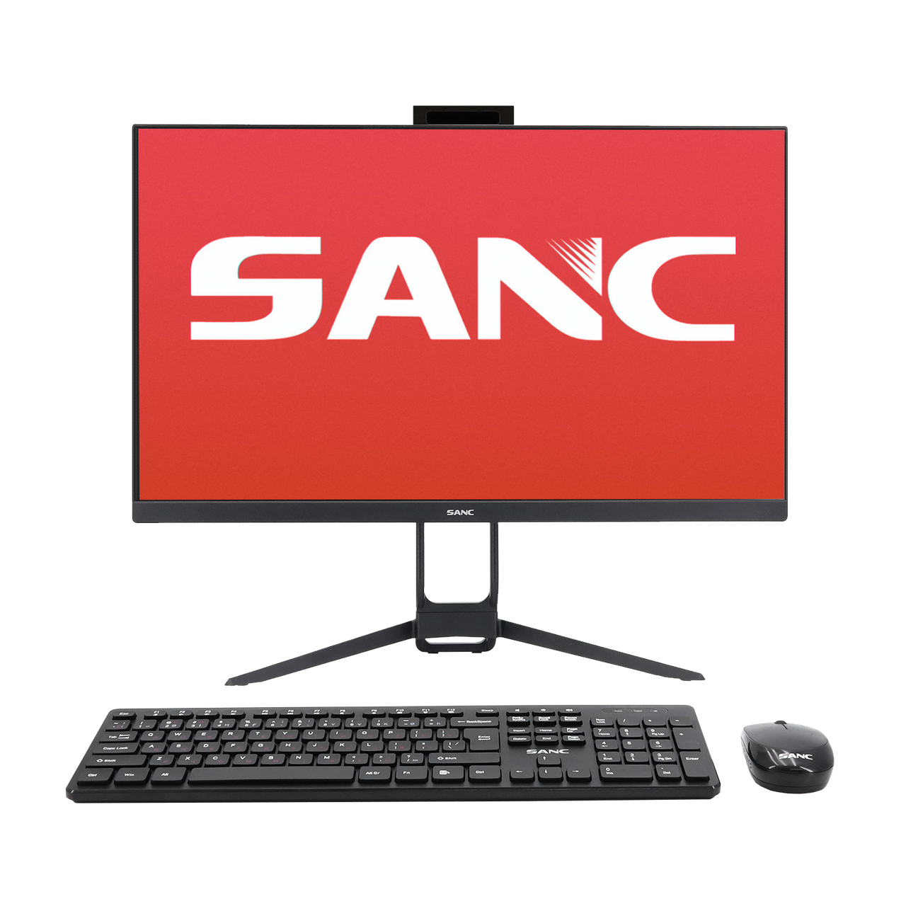 Моноблок Sanc C2400647, 23.8" FHD IPS/MB H470/SO-DIMM DDR4/WiFi/keyboard+mouse, black - фото 1 - id-p116297116