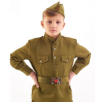 Ұл балаларға арналған қорғаныш түсті әскери балалар костюмі (26-32 лшем)