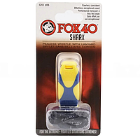 Свисток спортивный на веревке Fox 40 Sharx желто-синяя