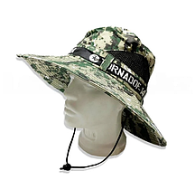 Шляпа для рыбалки охоты и походов трансформирующаяся с ветрозащитной веревкой Tornado F14 камуфляж