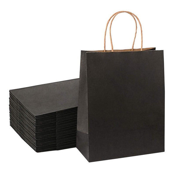 Подарочный пакет чёрный (для брендирования)21х27х11см - фото 2 - id-p116297763