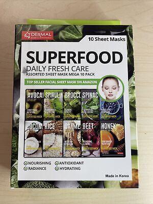 Маска для лица DERMAL Superfood Daily Fresh Care Mask 10шт, фото 1