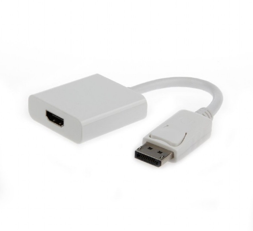 Переходник DisplayPort - HDMI Cablexpert (A-DPM-HDMIF-002-W) серый - фото 1 - id-p116297993