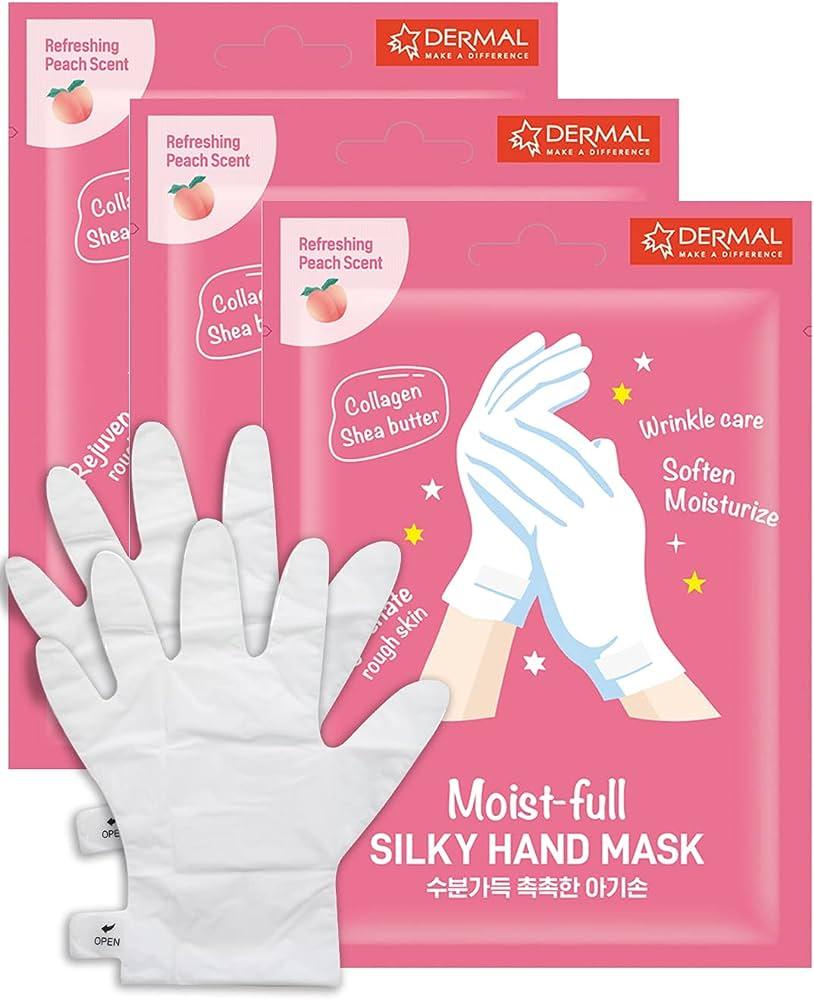 Увлажняющая маска-перчатки для рук Moist-full Silky Hand Mask Dermal 5шт - фото 2 - id-p116298350