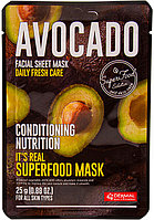 Тканевая маска с экстрактом авокадо Dermal It's Real Superfood Mask Avocado 10шт