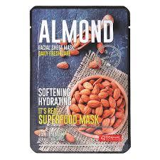 Тканевая маска с экстрактом миндаля Dermal It's Real Superfood Mask Sweet Almond 10шт