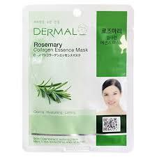 Тканевая маска для лица с Экстрактом розмарина Dermal Rosemary Collagen Essence Mask 10 шт