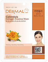Dermal Calendula Collagen Essence Mask Тканевая маска с экстрактом календулы 10 шт